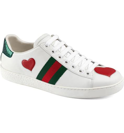 gucci hart schoenen|Gucci new ace heart sneakers.